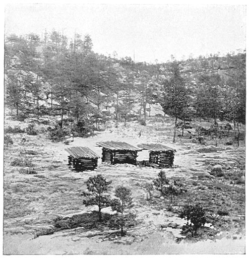 Tarahumare Store-houses Made of Logs.