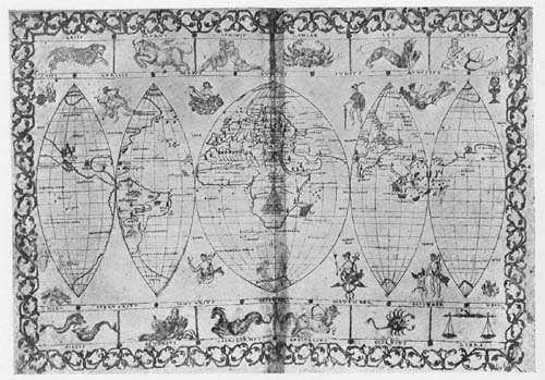 Anonymous Globe Gores in Plane
Map Construction, ca. 1550.